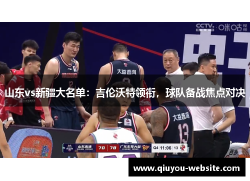 山东vs新疆大名单:吉伦沃特领衔,球队备战焦点对决